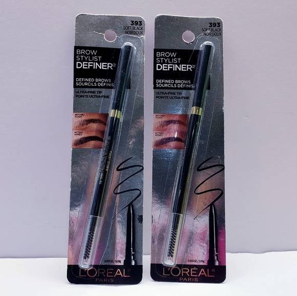 L’Oréal Paris Makeup Brow Definer Waterproof Eyebrow Pencil, 393 Soft Black (2) - Picture 1 of 9